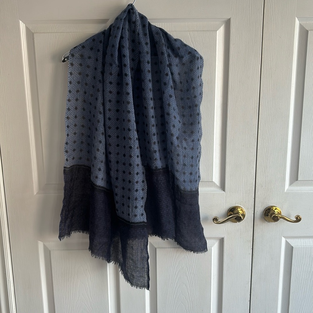 Emile Lafaurie 100% wool scarf. Delicate, lightweight 24”x70”.
